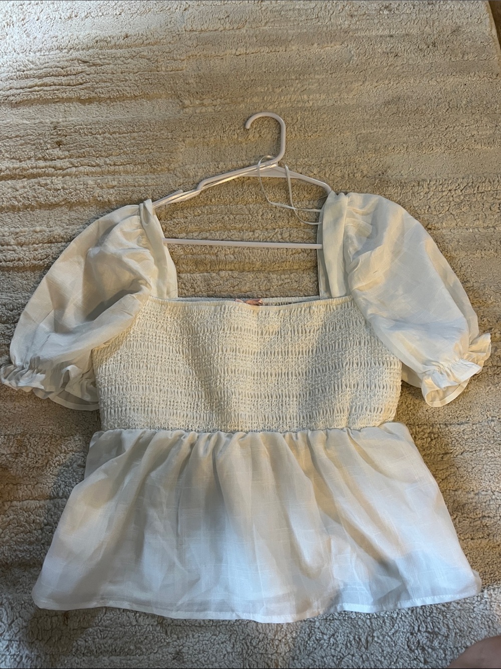 Dizzy Lizzy White Smocked Tube Top